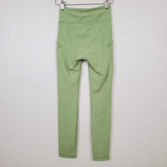 Lululemon Invigorate High-Rise Tight Size 2 Womens 25" Vista Green Yoga Run Gym - Picture 4 of 9
